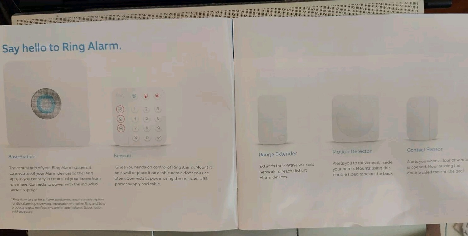 Ring Alarm Home Security Kit 8 Piece Kit