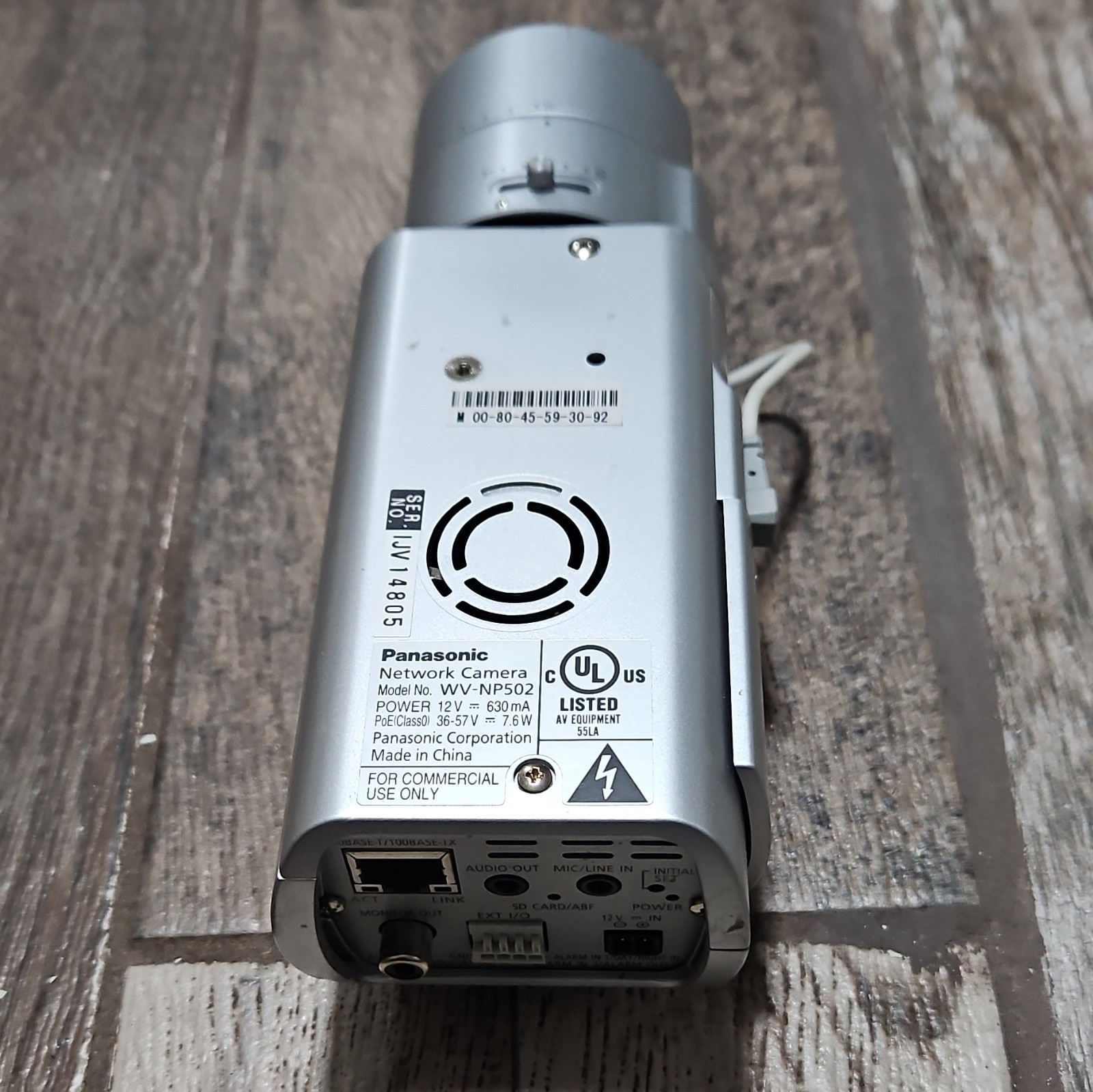 Panasonic WV-NP502 IP Network Camera PoE Ethernet Indoor Silver w/ WV-LZA62/2
