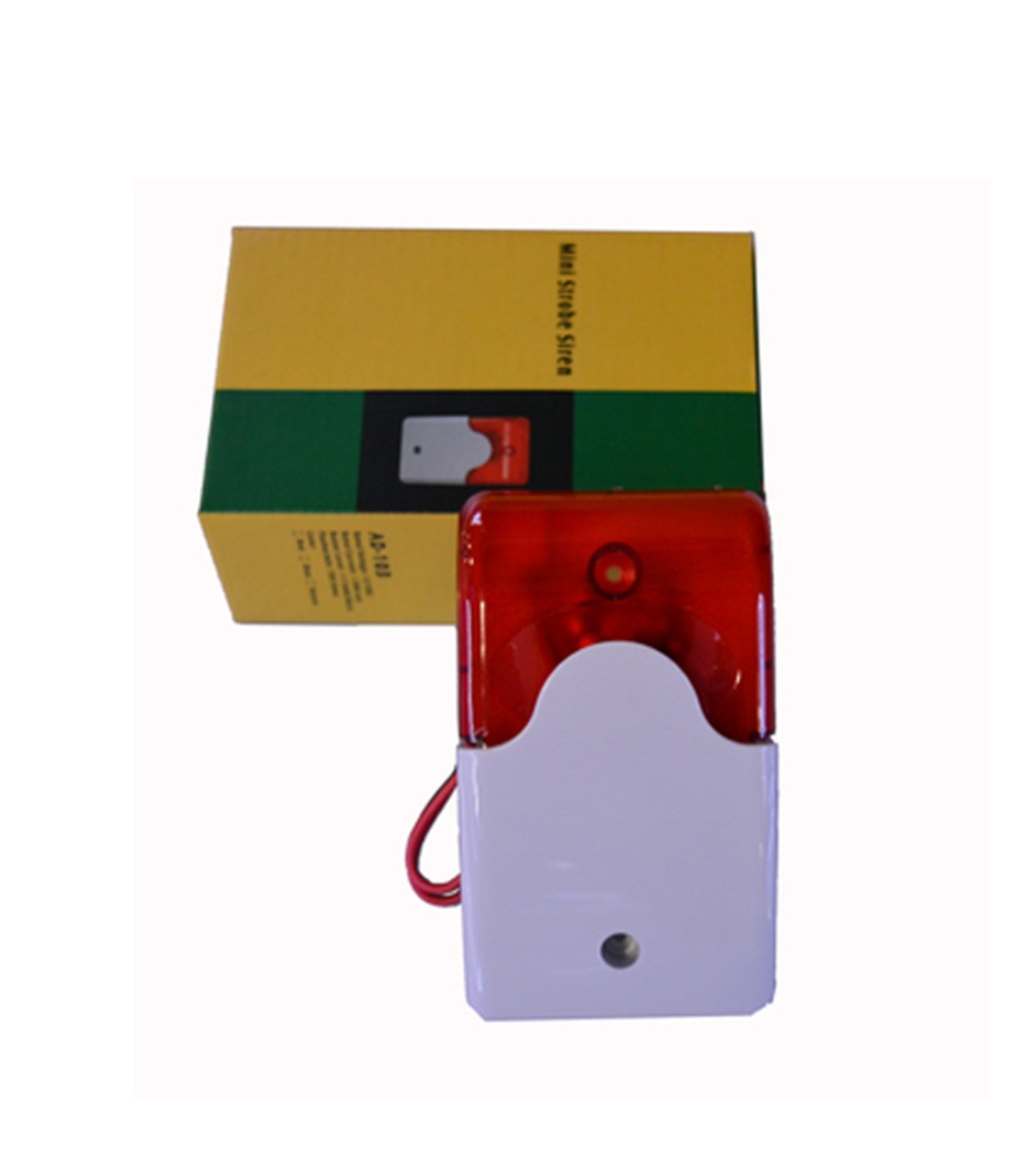 12V DC Wired Strobe Siren Red Light Sound Flash Buzzer Siren Home Security Alarm