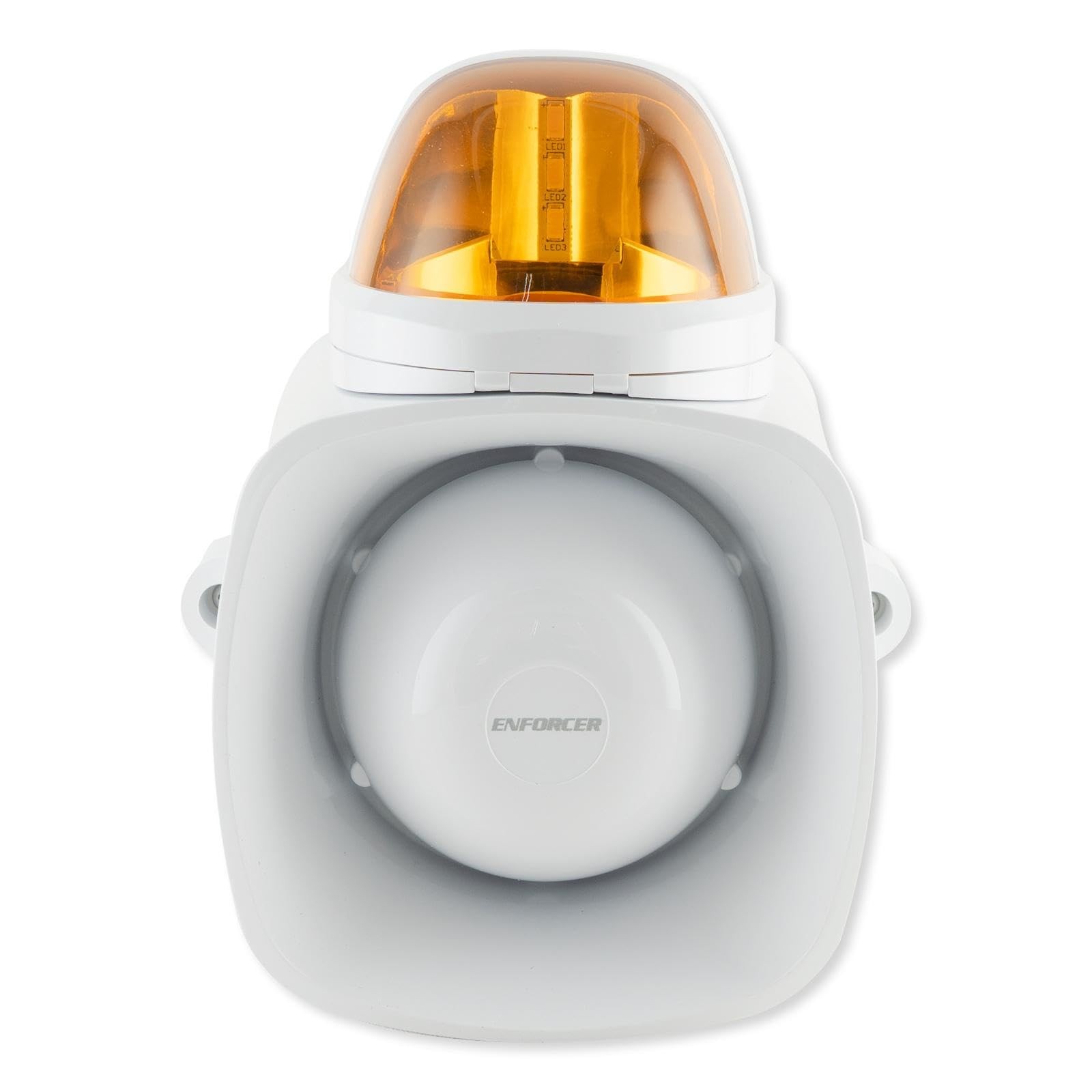 SH-816S-SQ/A Enforcer Siren/Strobe with Audio Input, Amber