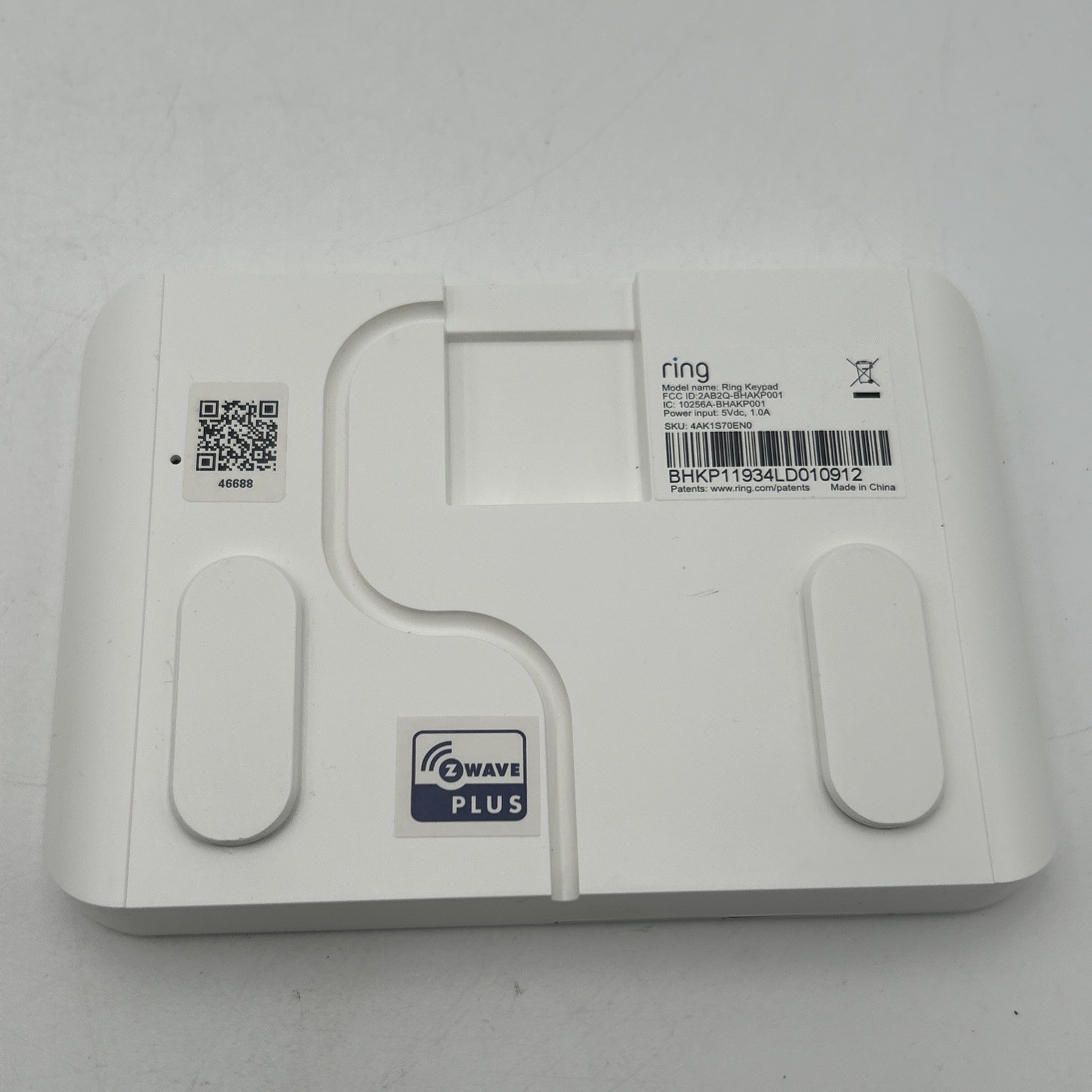 Ring Alarm Base Station With Keypad US White NO Power Cords – Untested As-Is
