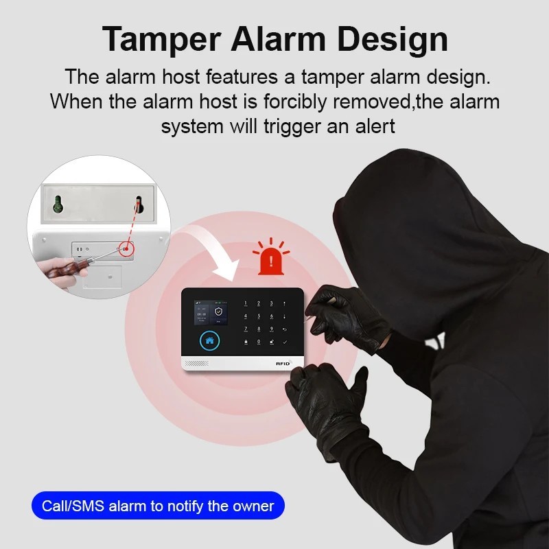 Tuya Smart WiFi GSM Wireless Home Security Alarm System Anti-Theft