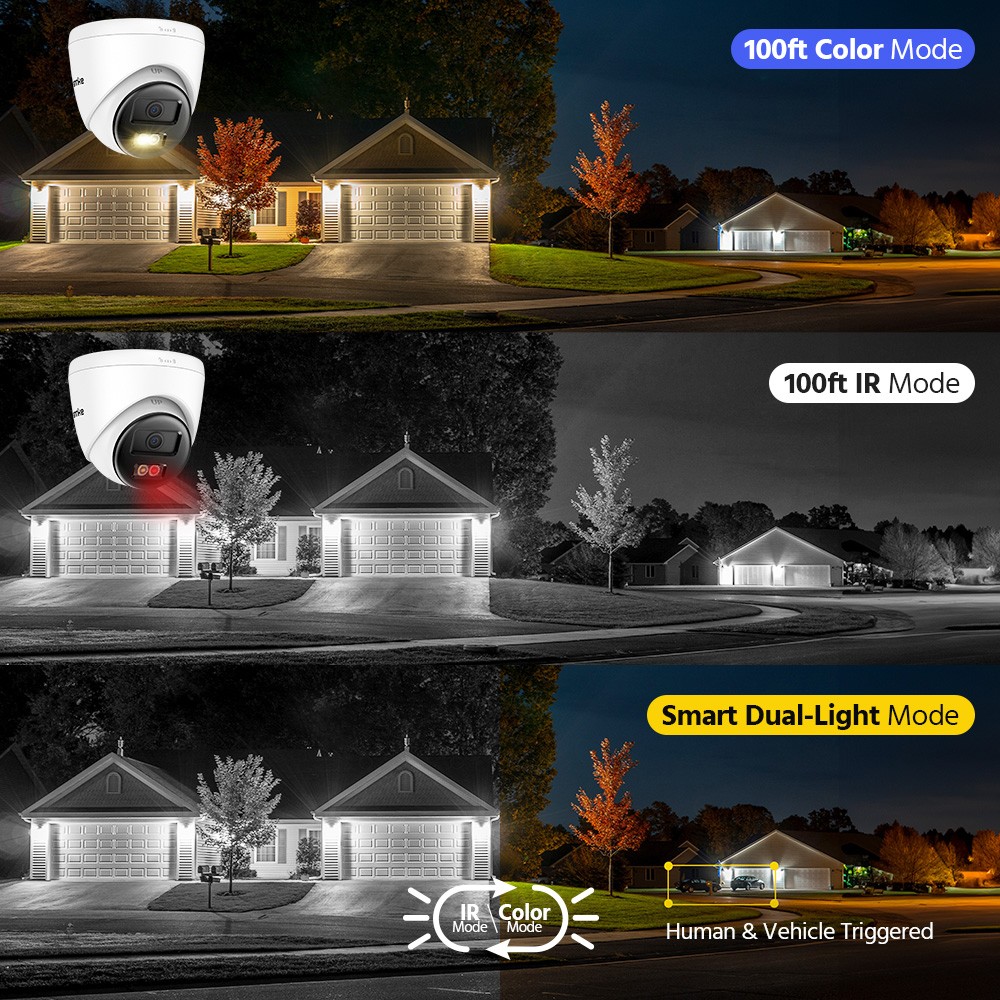 ANNKE 4K 8CH NVR 3K 5MP Audio POE Security Camera System Full Color Night Vision