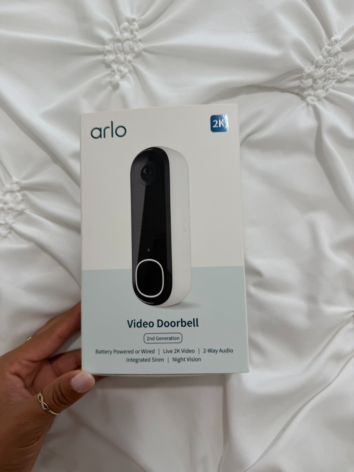 Arlo 2K Video Doorbell 2nd Generation Smart Doorbell Open Box