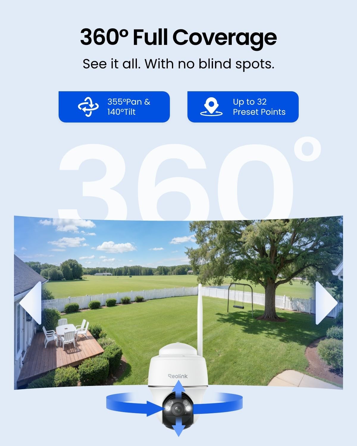 REOLINK Solar Security Cameras Wireless 1 Count (Pack of 1), (1) White
