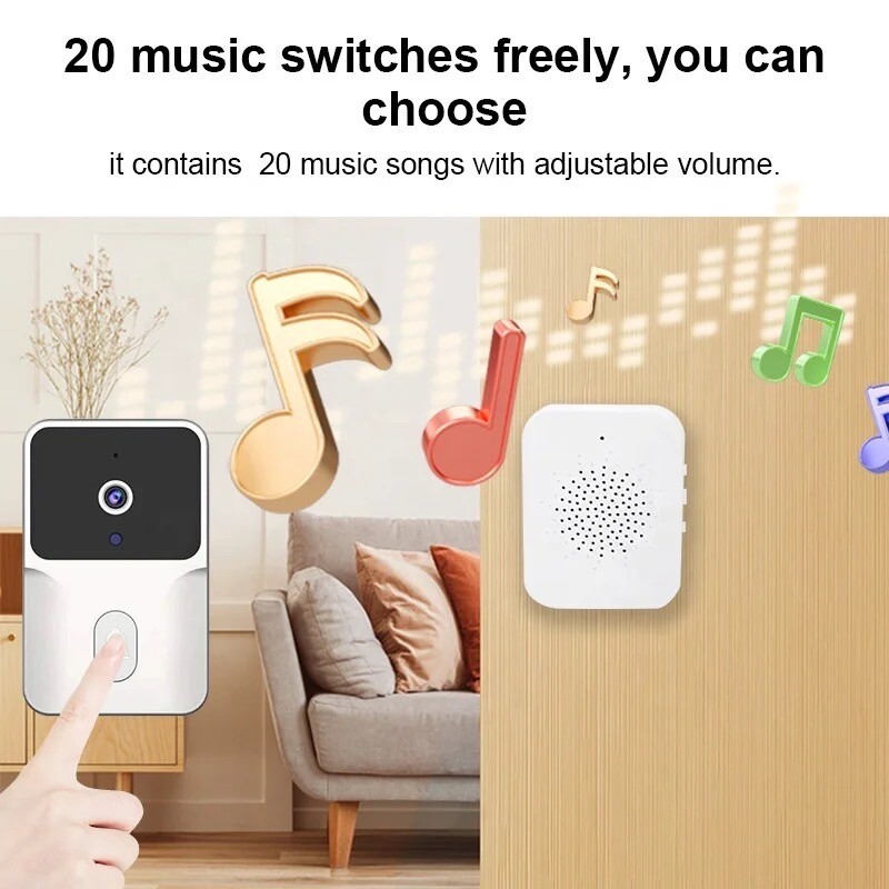 Smart Wireless WiFi Video Doorbell Phone Door-Ring Intercom Security Camera Bell
