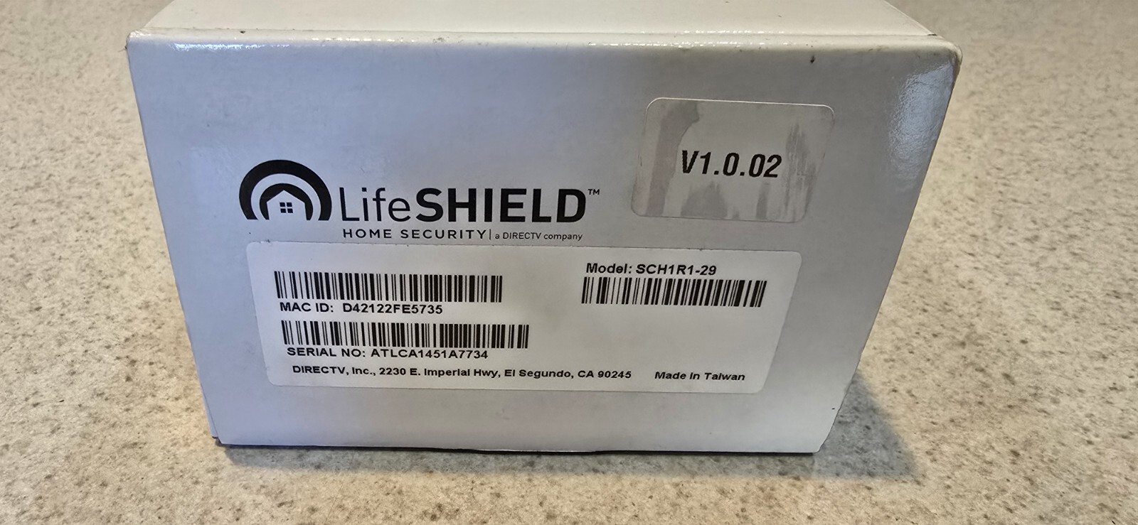 LifeShield SCH1R1-29 White & Black Wired SCH1R0 Camera with Stand & Power Cable