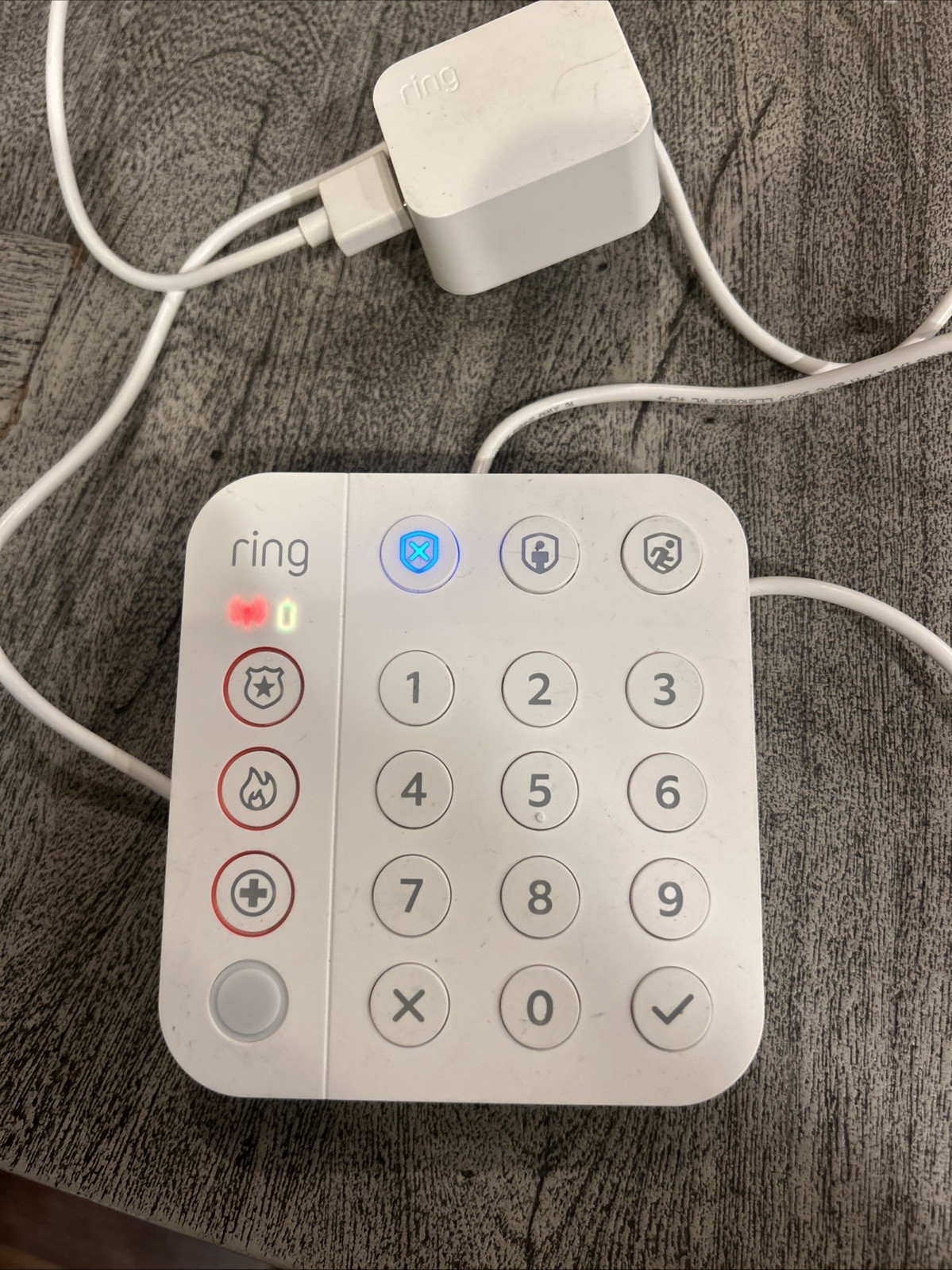 Ring 5AT2S7 (2nd Gen) White Wireless Z-Wave Home Security System Alarm Keypad