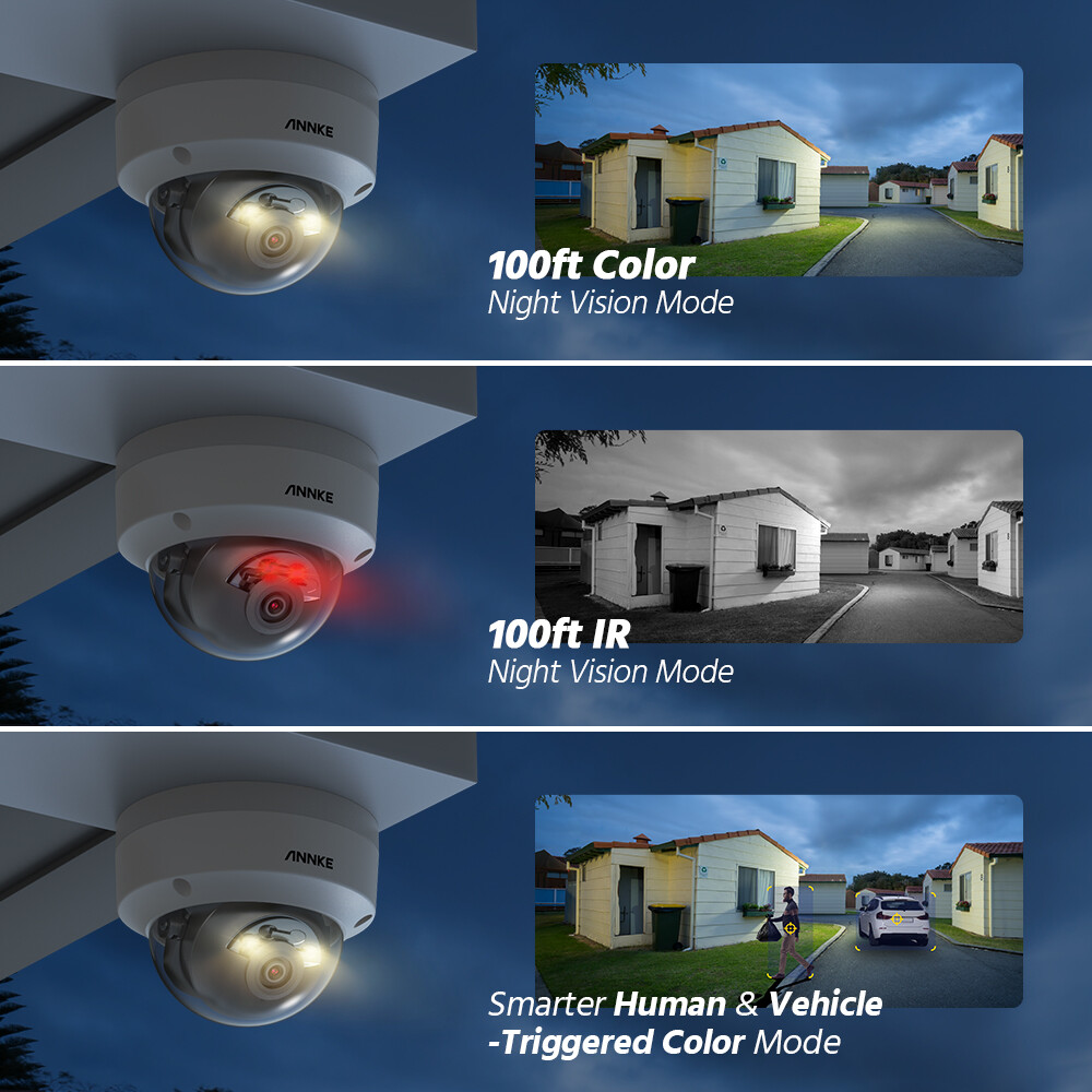 ANNKE 12MP 8CH 16CH NVR 5MP POE Security IP Camera System AI Color Night Vision