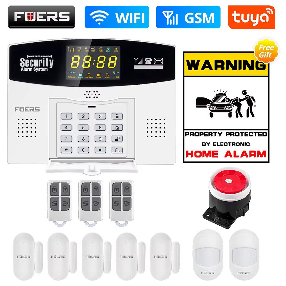 W210 Tuya Smart Alarm System Kit WIFI GSM Burglar Alarm Smart Home Alarm System