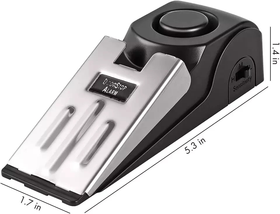 Door Stop Alarm, Door Stopper Security for Home Travel Apartment with 120DB