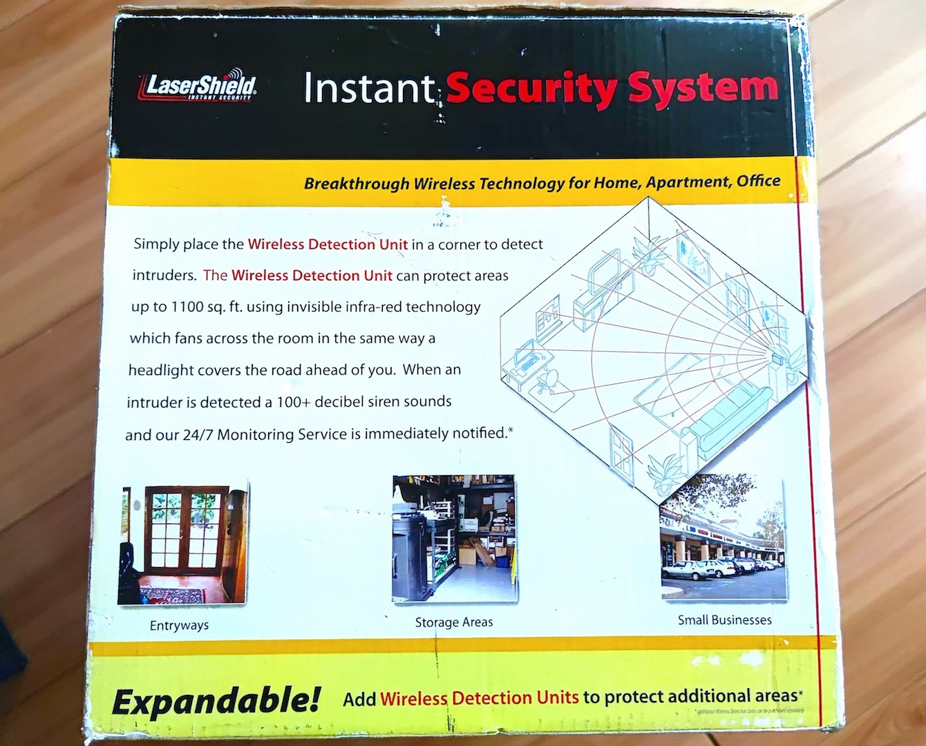 LaserShield Instant Security System Plug N Go Professional Monitoring NOS