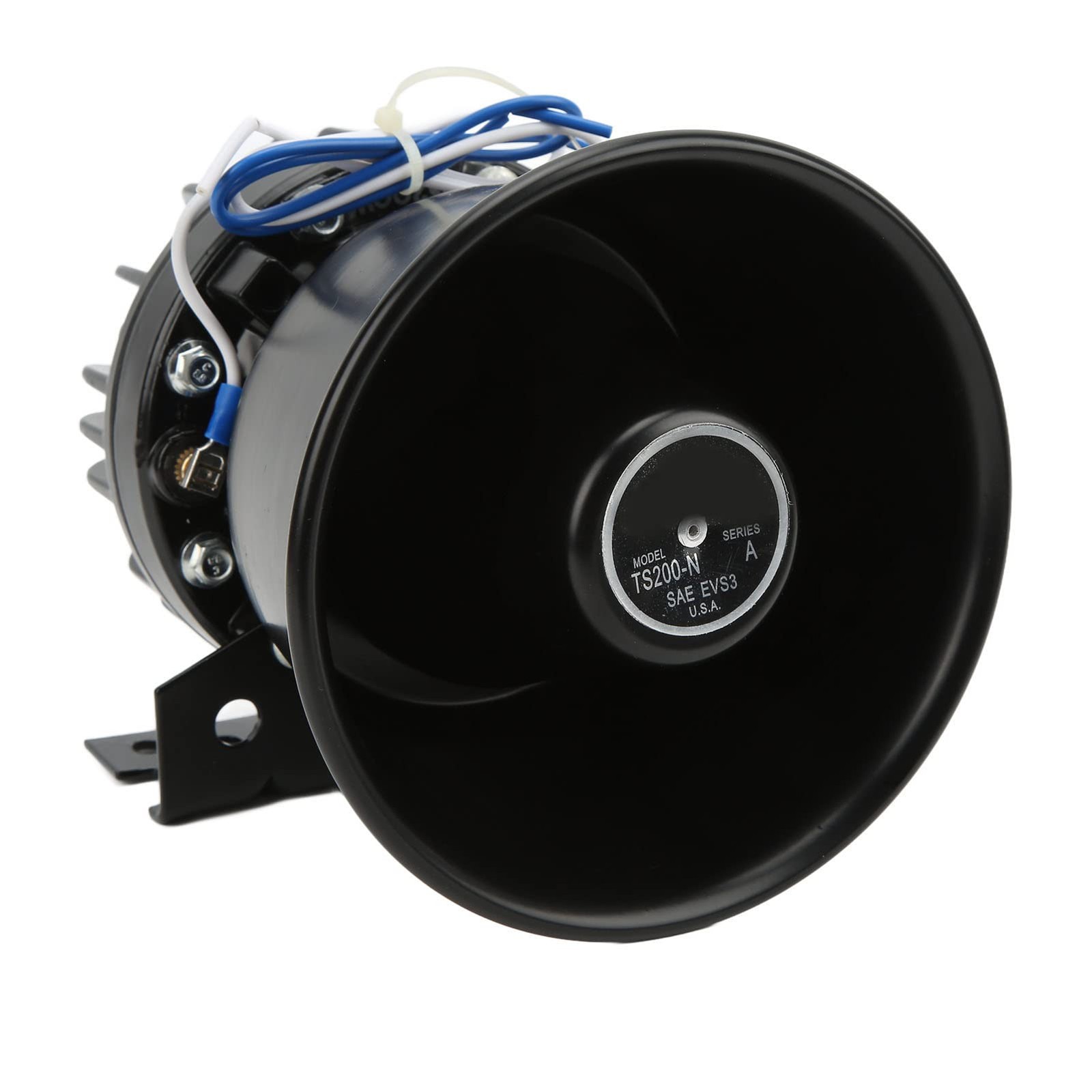 Car Siren Horn, Car Warning Alarm, Car Police Siren, Metal Black Round Cone S…