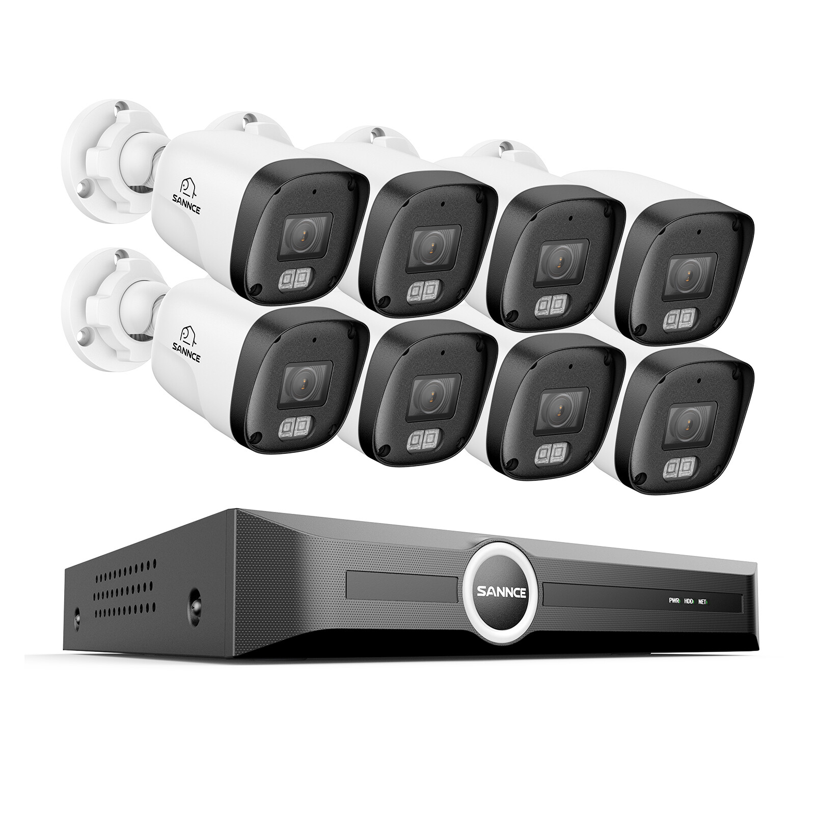 SANNCE 8CH 6MP NVR HD 3MP POE Security Camera System Audio Recording IP Network
