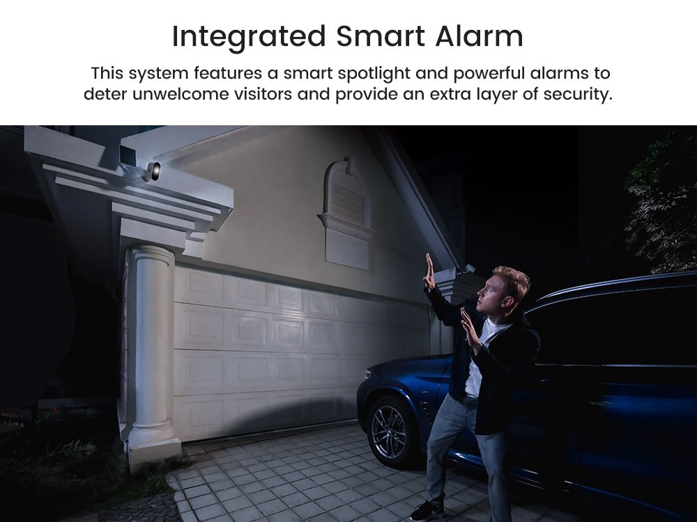 AOSU 5MP Solar Security Cameras Outdoor Wireless,Home Security System 4-Cam Kit