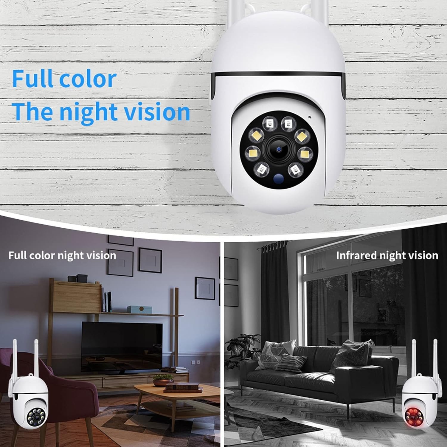 HD 1080P Smart Home IP Camera WiFi 360° View Motion Tracking Outdoor Waterproof
