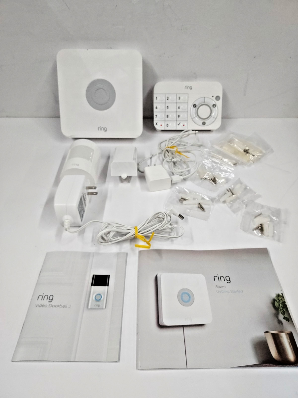 Ring Alarm Base Station Home Security Kit Hub, Cables, Power Supply & Keypad