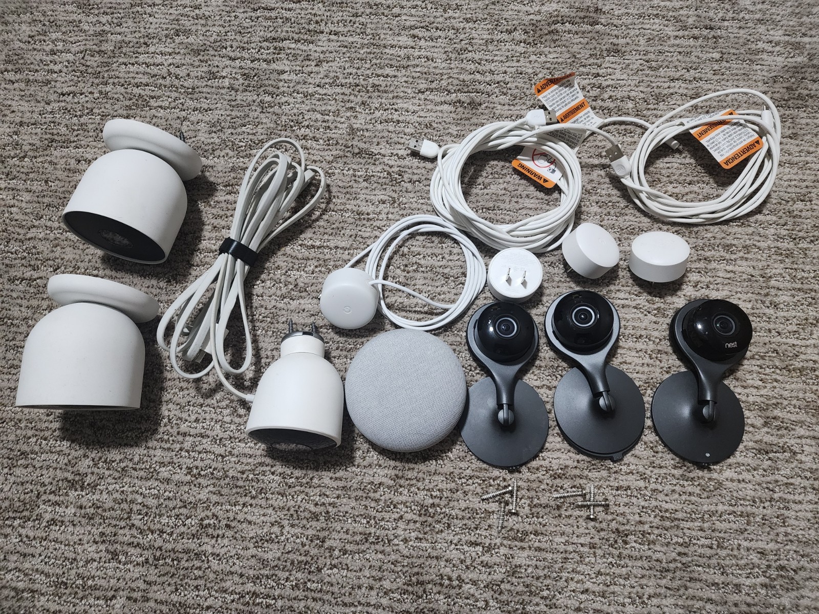 Nest Cam Bundle G3AL9 A0005 NC2100ES + Nest Speaker H2C – Tested – Lot of 7