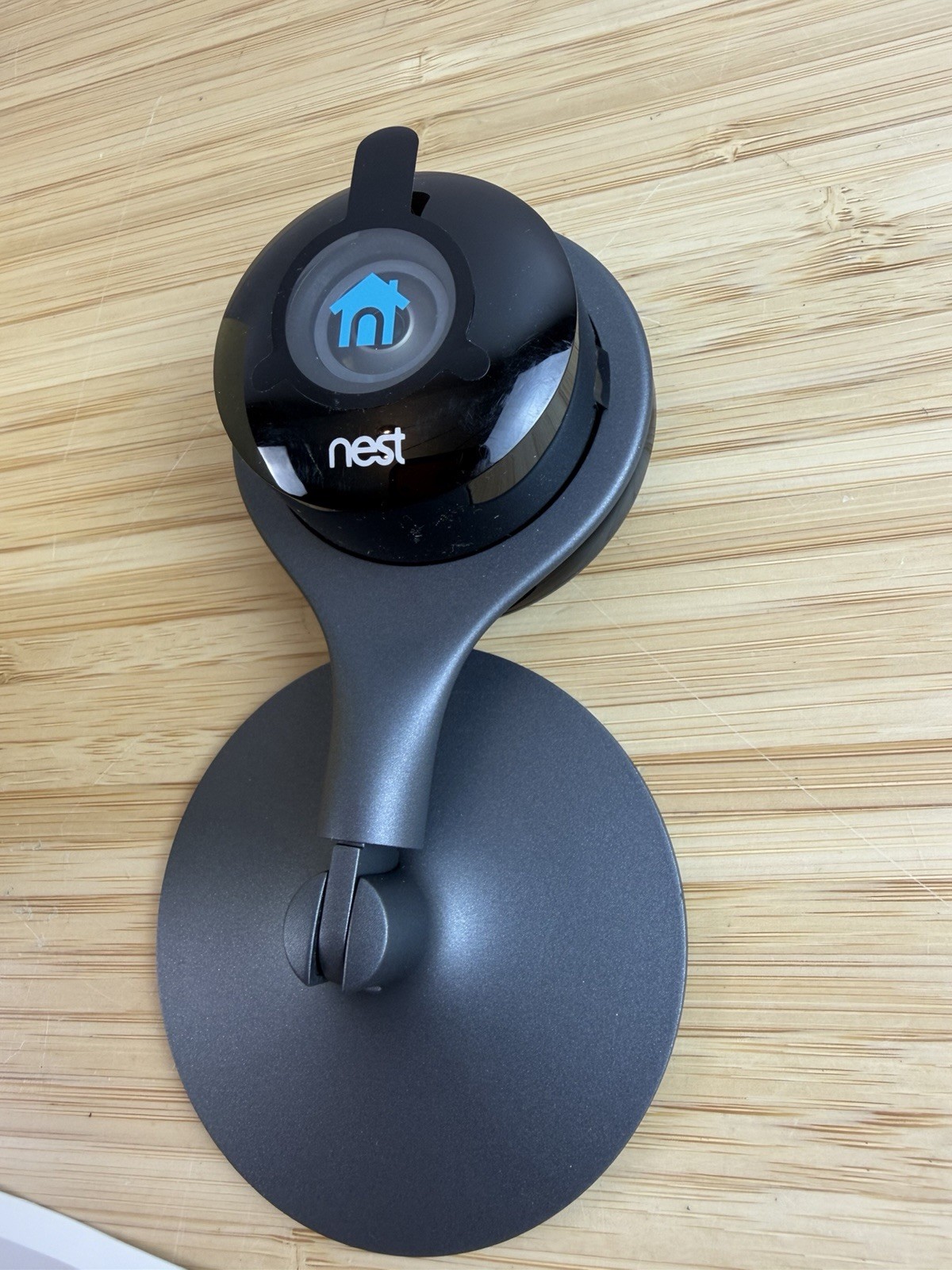 Google Nest Cam Indoor Security Wi-Fi Camera A0005 Black 1st Gen w/ Mount Plate