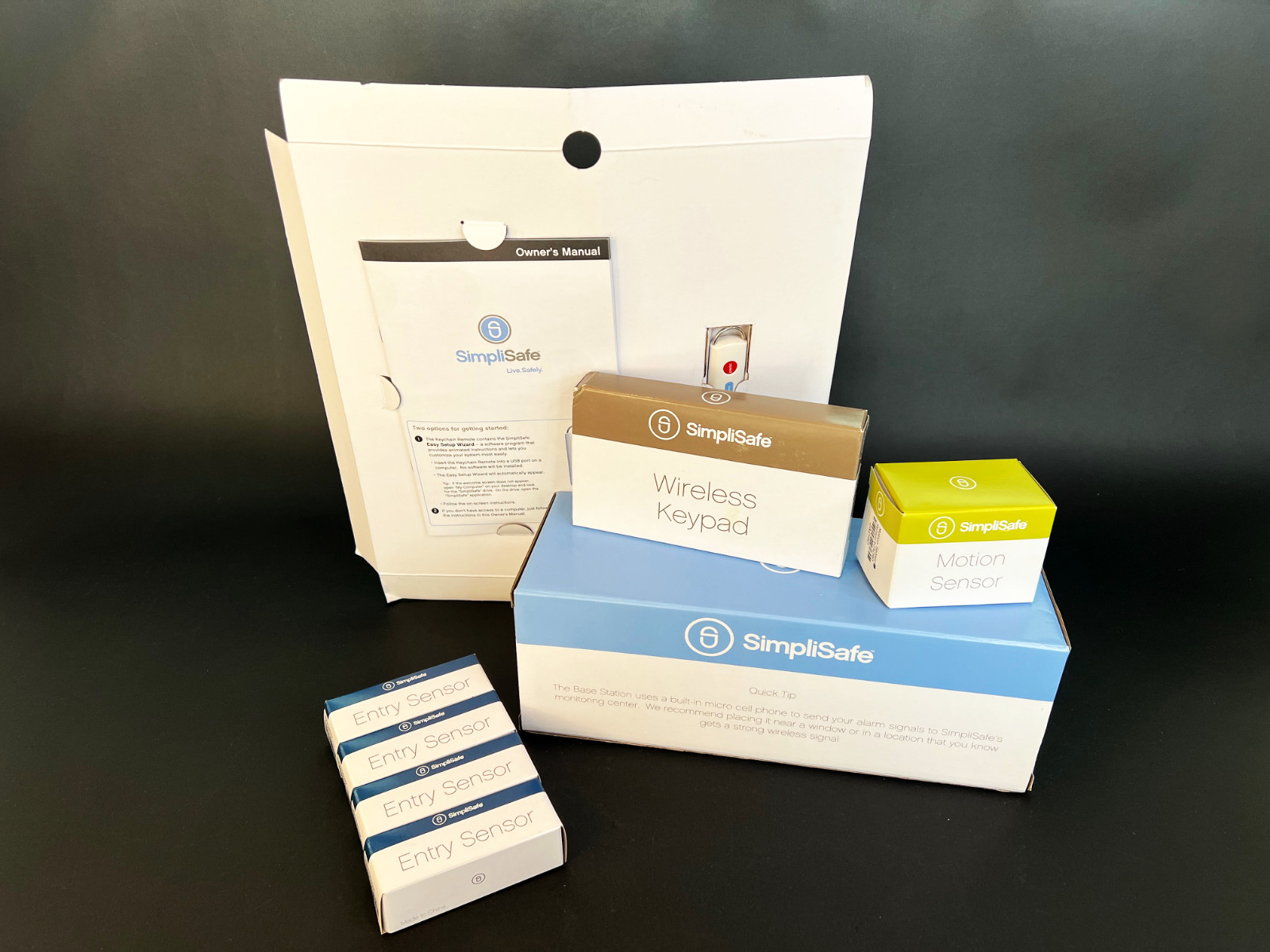 SimpliSafe 8 Piece Wireless 1st Generation Home Security Alarm System Bundle