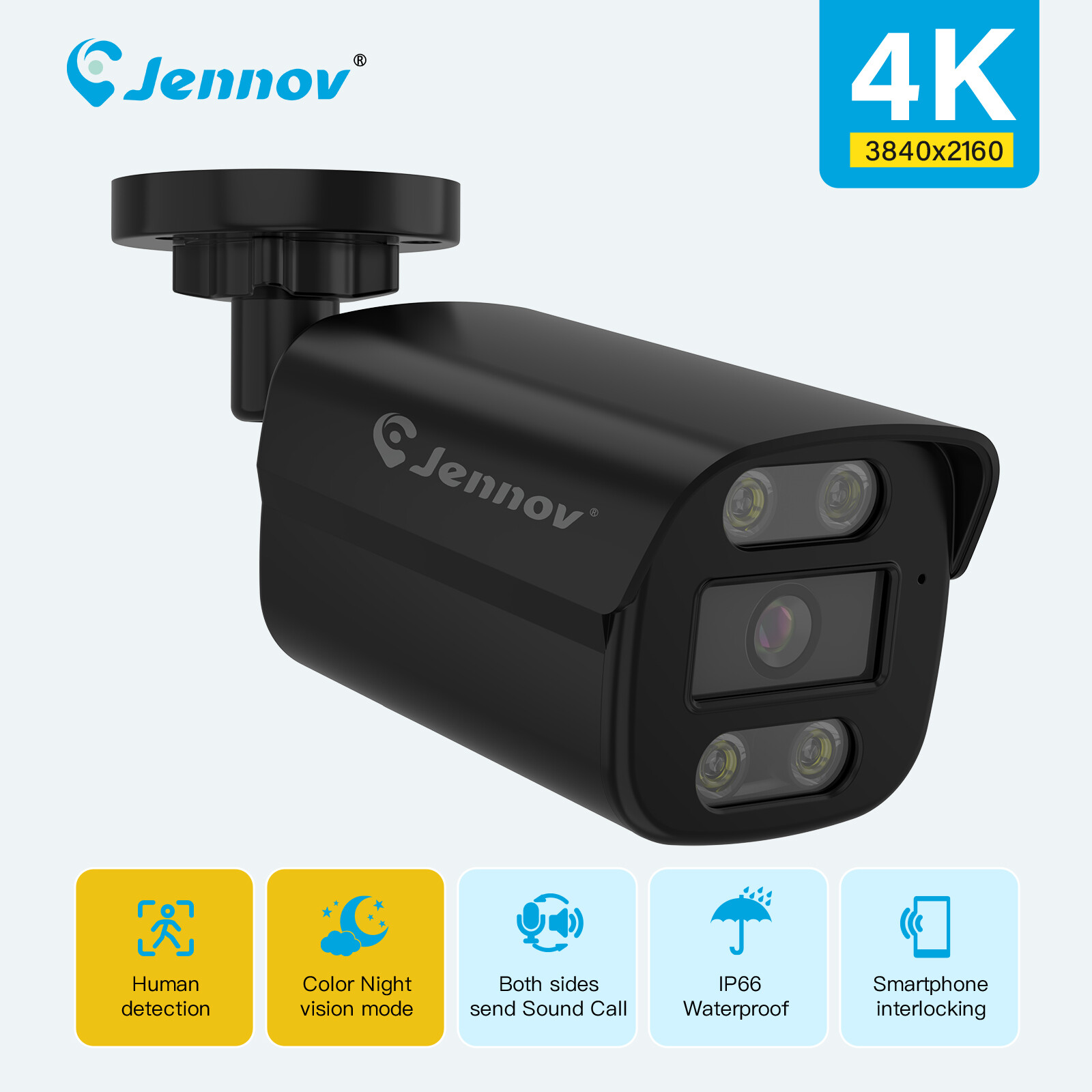 4K 8MP PoE IP Security Surveillance System CCTV Spy Camera Outdoor Night Vision