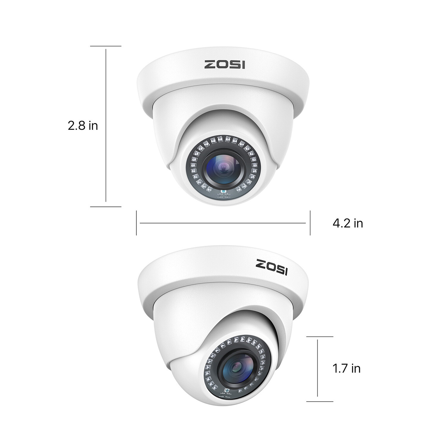 ZOSI 16CH 2MP 1080P Home Security Camera System 5MP Lite DVR CCTV Smart Alert IR