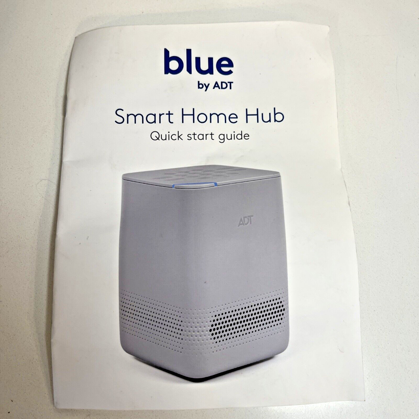 Smart Home Hub Master Base Unit BLUE By ADT Model S40LR0-01 Graphite w/ Cord