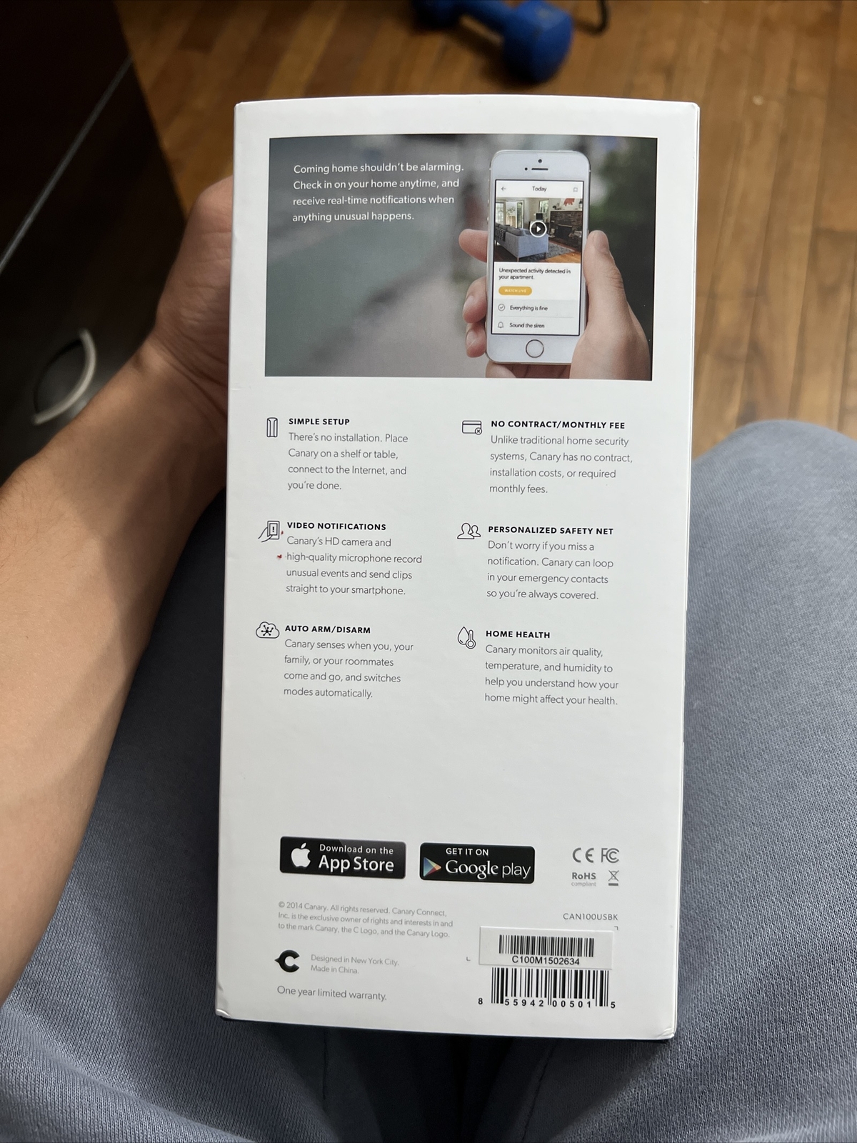 Canary All-in-One Home Security Device – Black