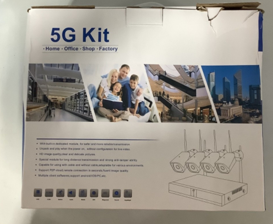 5G Kit 6026HEC -XMW HD Wireless 1080P NVR Security 4 Camera System