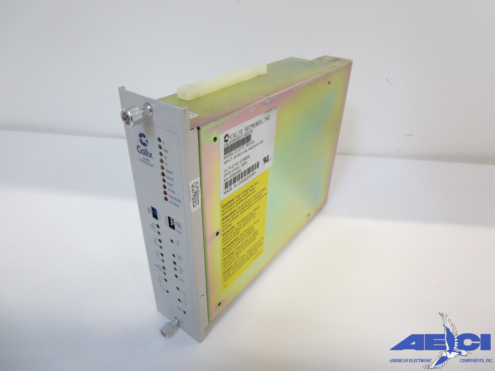 CALIX 100-00111 MODEL CU-07 E ALARM CONTROL UNIT