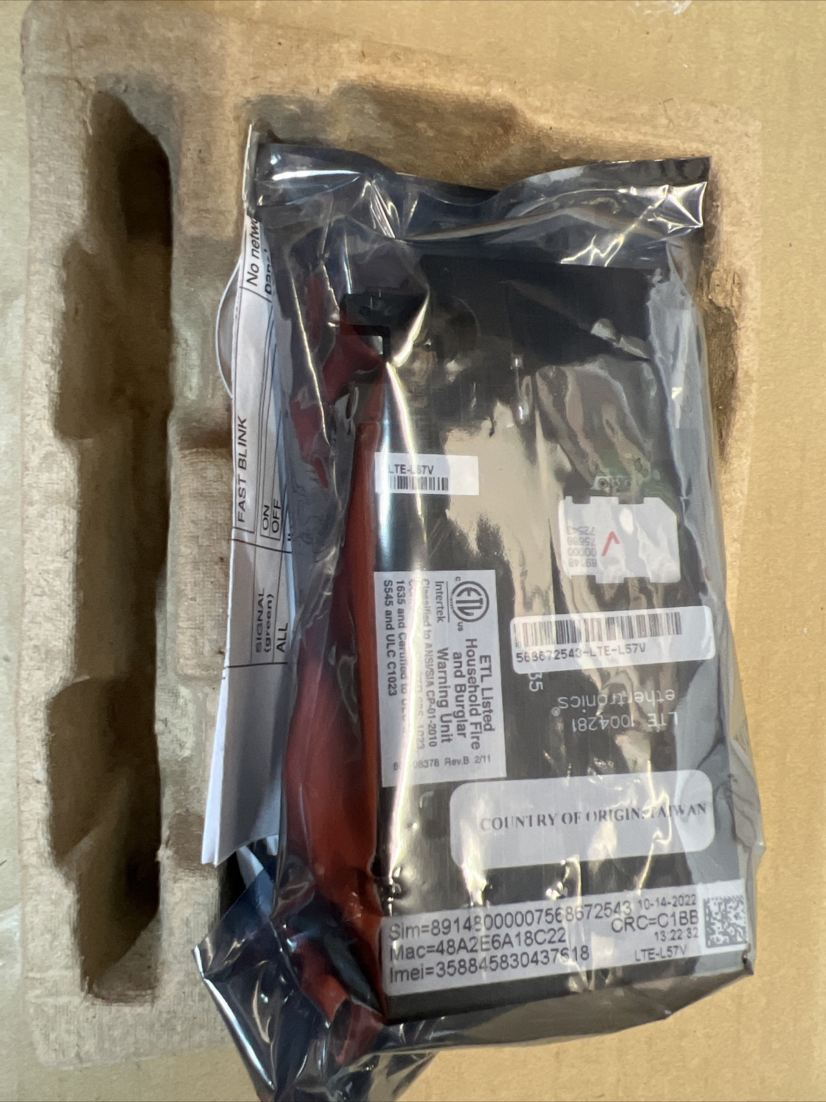 NEW Honeywell LTE-L57V Verizon Lynx Touch LTE Communicator