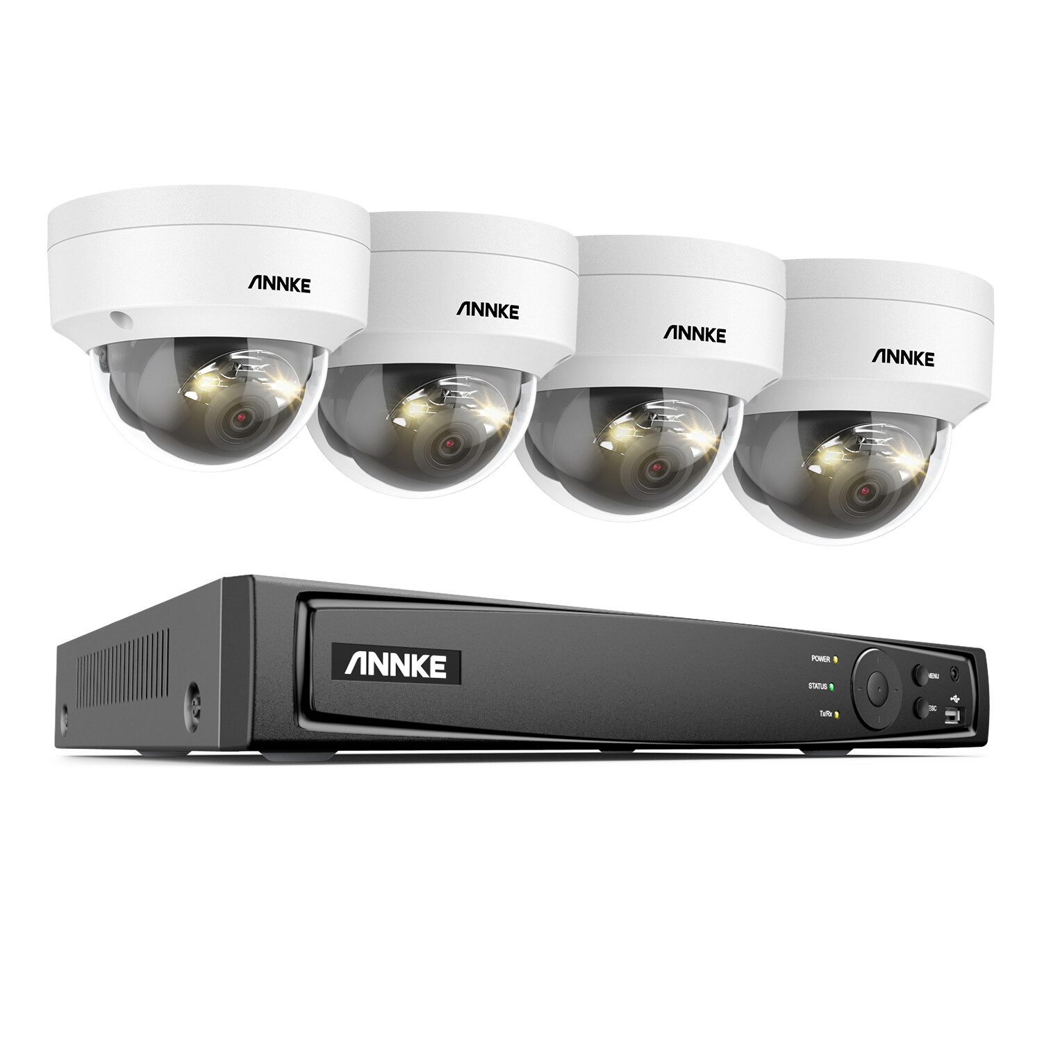 ANNKE 12MP 8CH 16CH NVR 5MP POE Security IP Camera System AI Color Night Vision