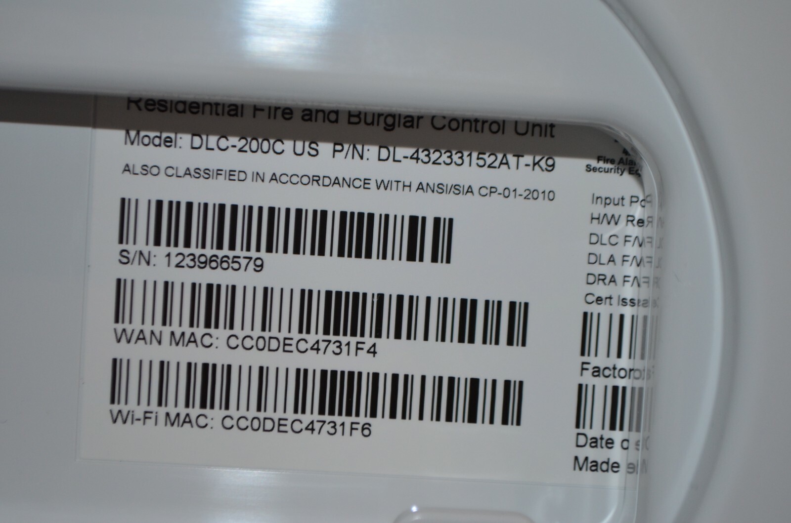 New KIT AT&T DLC-200C Digital Life Controller Fire Burgler Alarm Control Unit