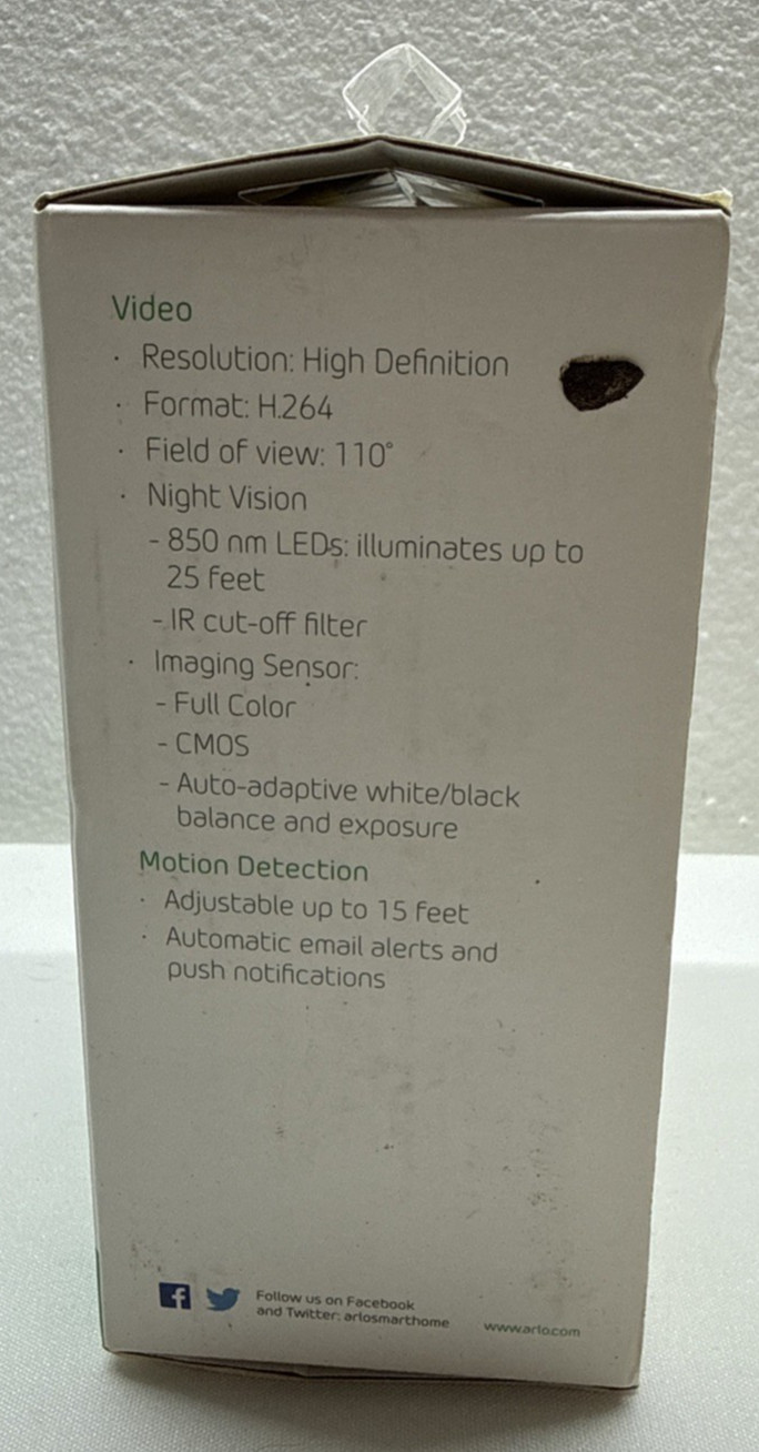 Arlo Add-on Camera Motion Detection Night vision HD VMC3030 -w/ Battery + Mount