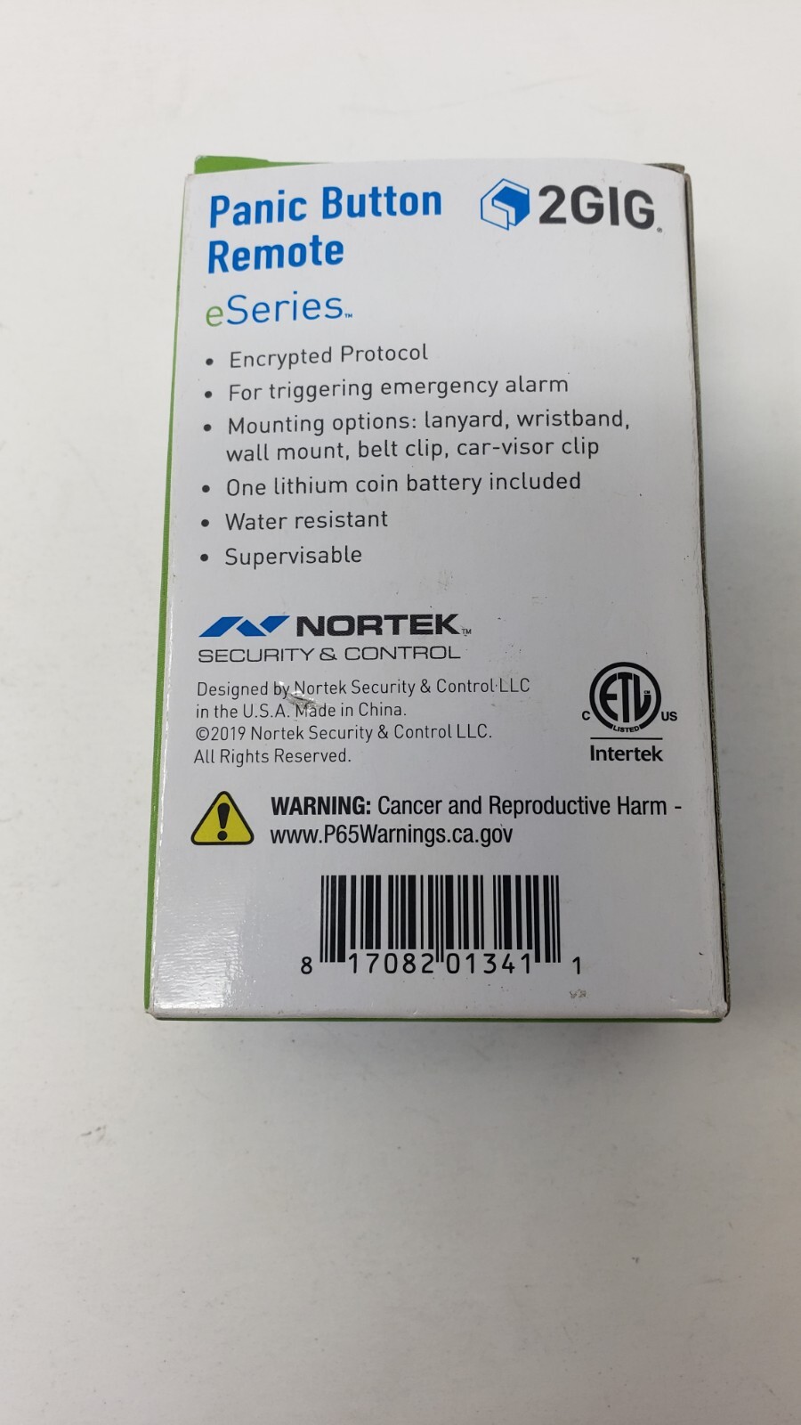eSeries 2GIG 2GIG-PANIC1E-345 Panic Button Remote SEE DESCRIPTION