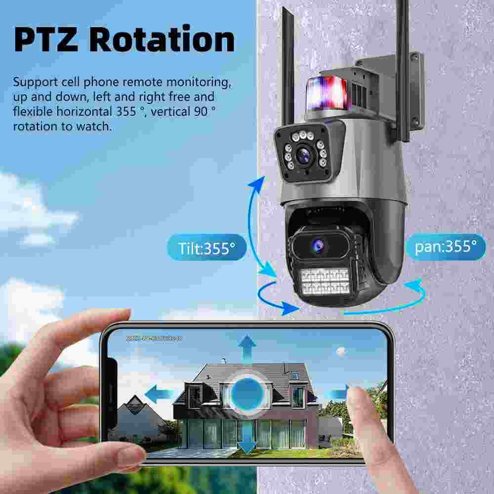 Sistema Juego De 4 Camaras 1080P HD Seguridad Para Casa Con Sensor De Movimiento