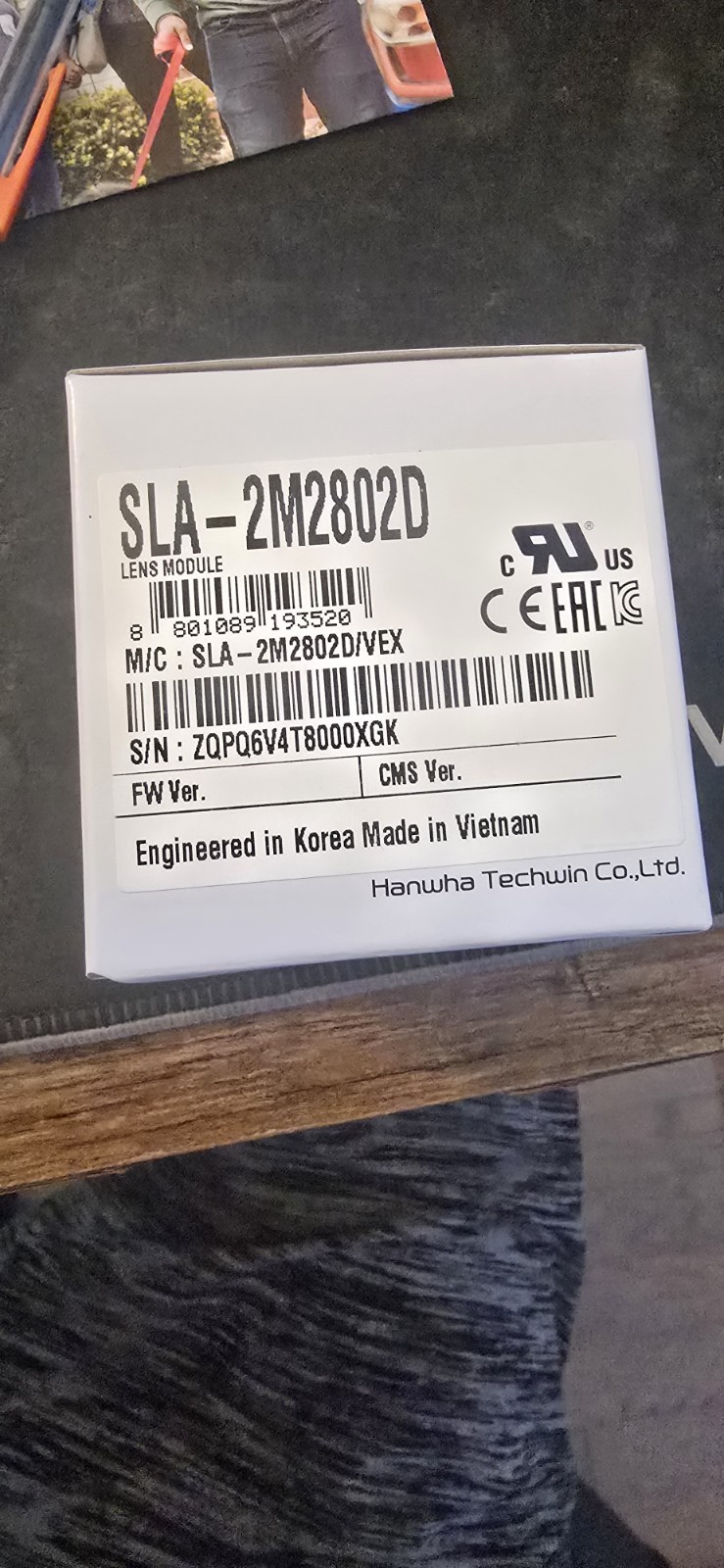 Hanwha Techwin SLA-2M2802D 2MP 2.8mm fixed focal Security Camera lens
