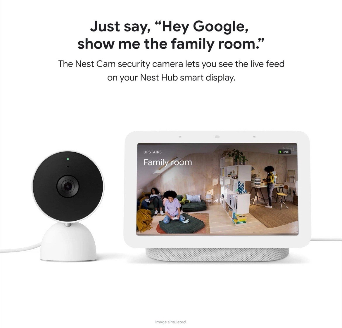 Google Nest Security Indoor Wired Camera 2nd Generation – Snow White