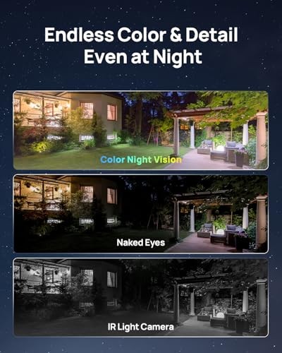 Lucio 2.5K Security Camera Outdoor Battery Wireless with Solar Powered, Color