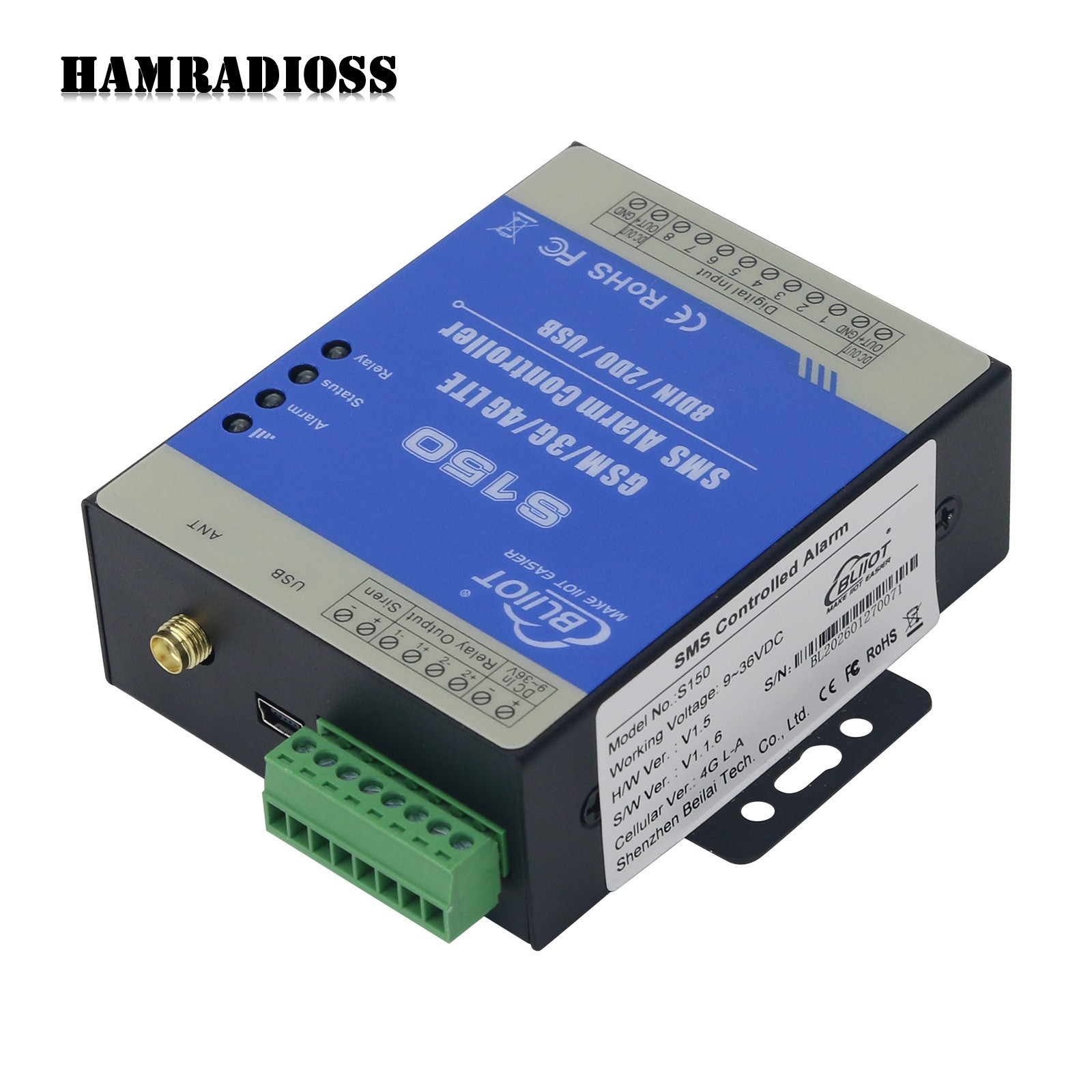 S150 4G GSM SMS 8 Way Remote Controller Alarm Relay Switch Android APP Ios APP