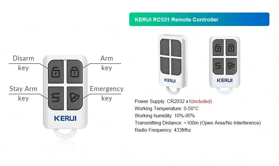 Alarm Security System For Smart Home Burglar WiFi GSM App Motion Sensor Kit
