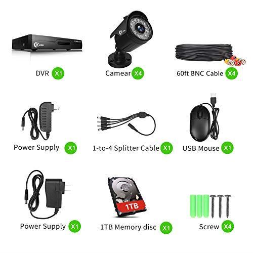 XVIM 8CH 1080P Security Camera System Home Security Outdoor 1TB Hard Drive Pre-I