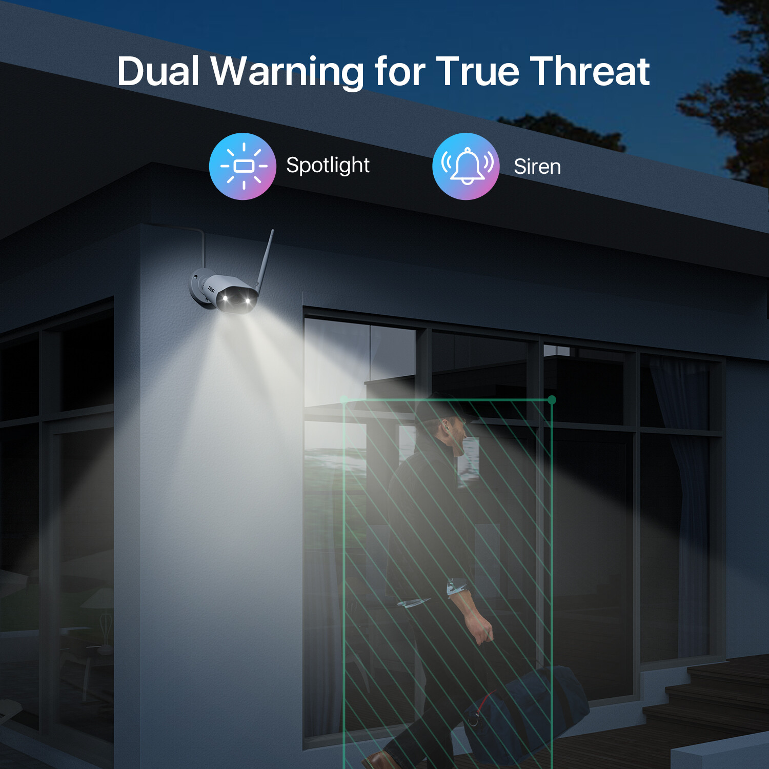 ZOSI 8CH 3MP Wireless Security Camera System 2K WIFI NVR Outdoor IP Audio Record