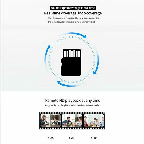 Wireless Digital Zoom 1080P PTZ WiFi IP Outdoor Camera SP Two-Way Audio 24h128GB