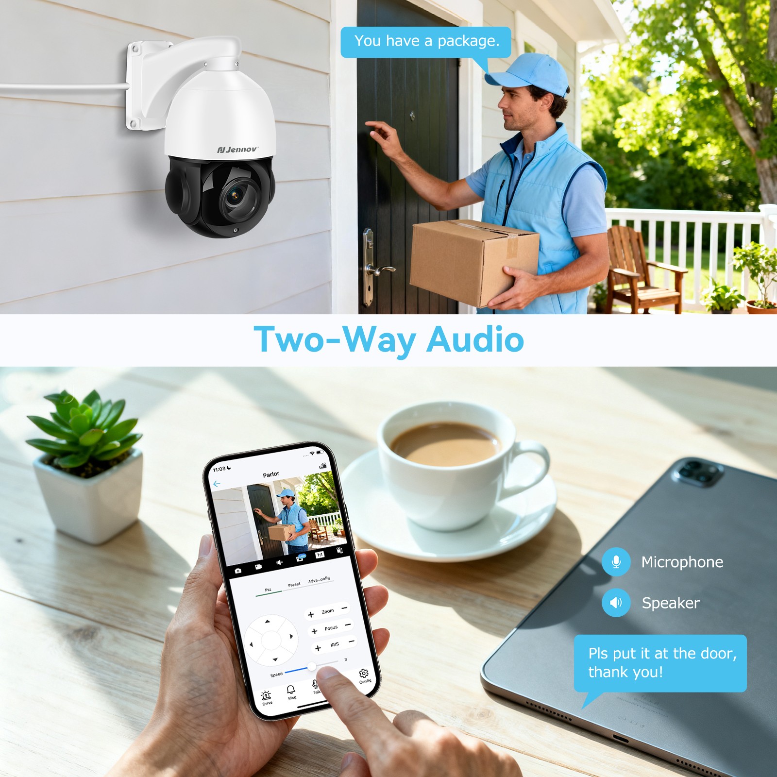 4K 8MP POE PTZ Security IP Camera 20x Optical Zoom CCTV for Onvif Protocol NVR