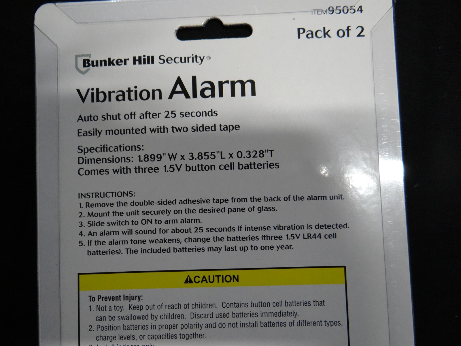 Bunker Hill Security Window and Door Vibration Alarm – free shipping