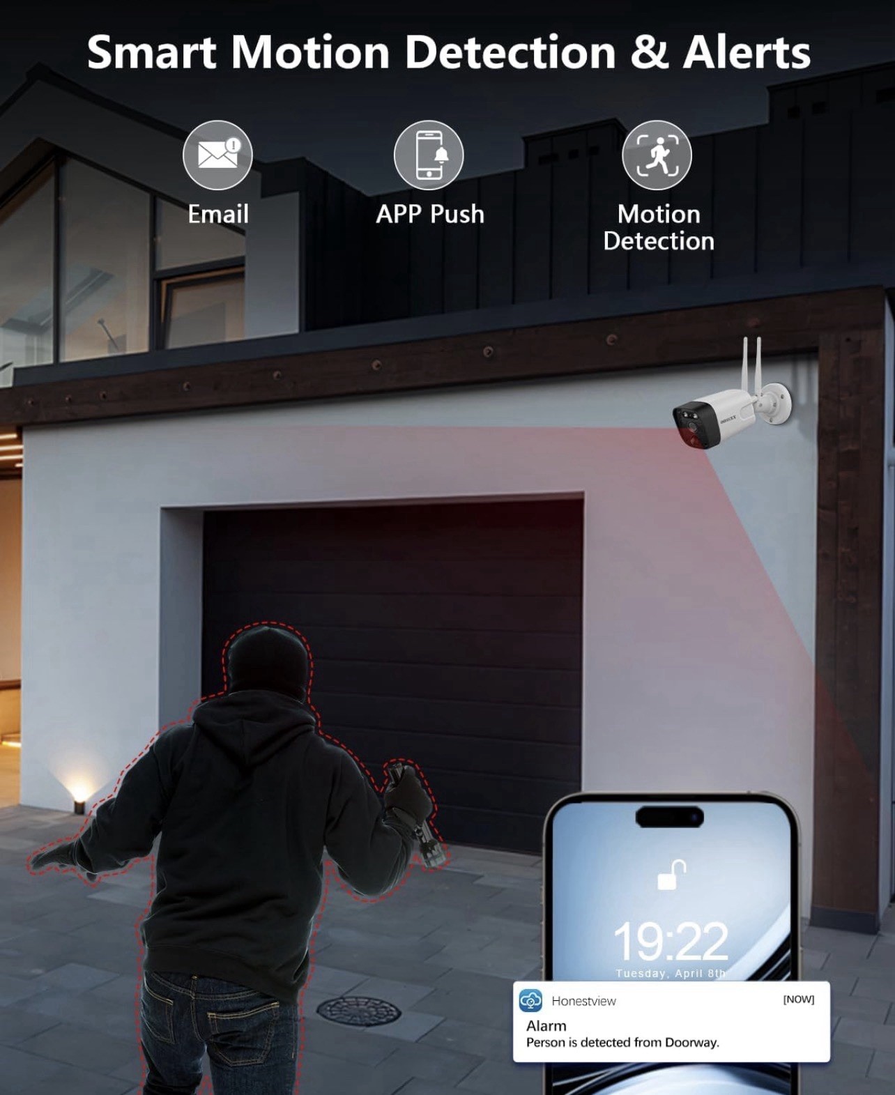 Wireless Security Camera System 8x 5MP Cameras, 4TB, 2-Way Audio, 130°
