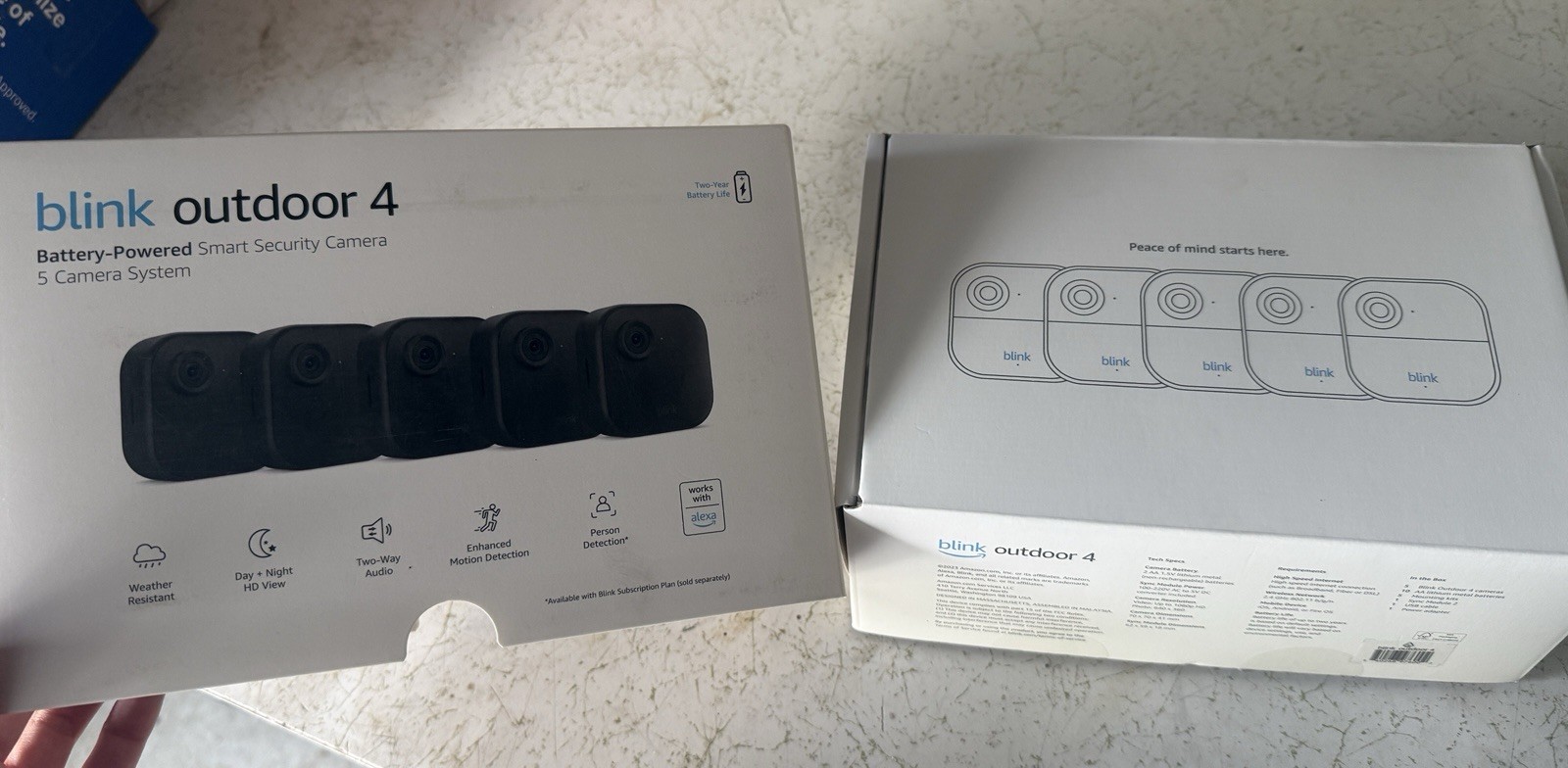 Blink Outdoor 4 Wireless 5-Cam System 1080p Night Vision, Sync Module & Mounts