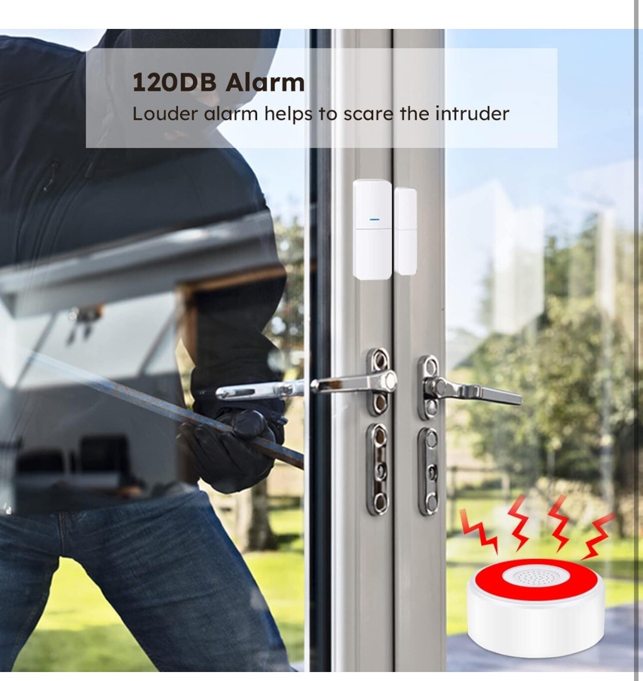 Wifi Door Alarm System, Wireless DIY Smart Home Security System, with Phone APP