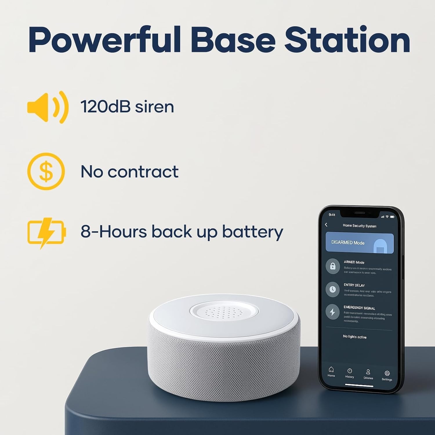 Home Security Alarm System Kit, DIY App Alerts, 15Pc